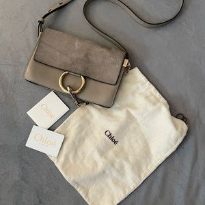Chloe Motty Gray Faye Shoulder Bag